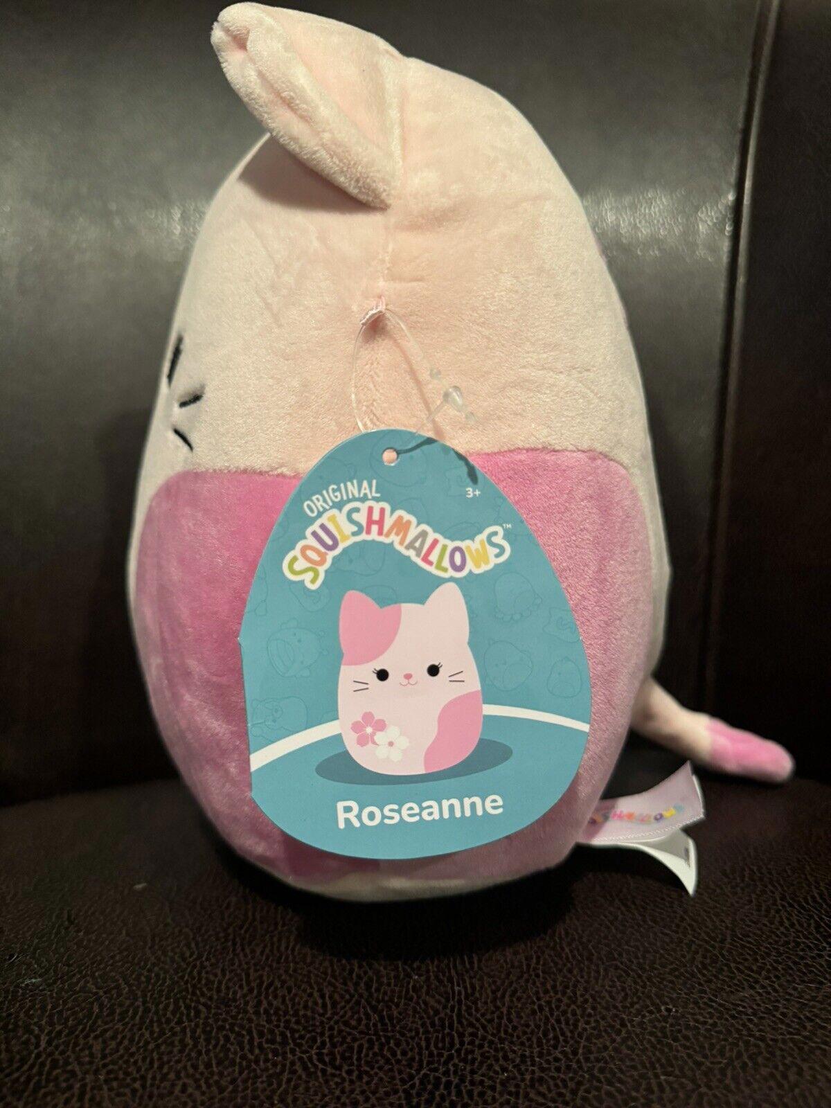 Squishmallow 8"  Roseanne Pink Sakura Cat Hot Topic NWT!