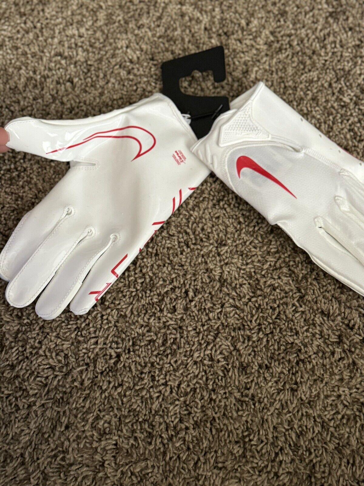 Nike Vapor Jet 7.0 Adult Football Gloves White w Red or Blue