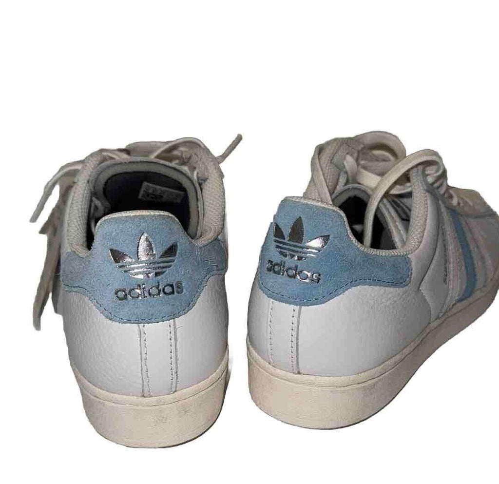 NWOB adidas Originals Superstar Low Cream/White/Blue sz 9