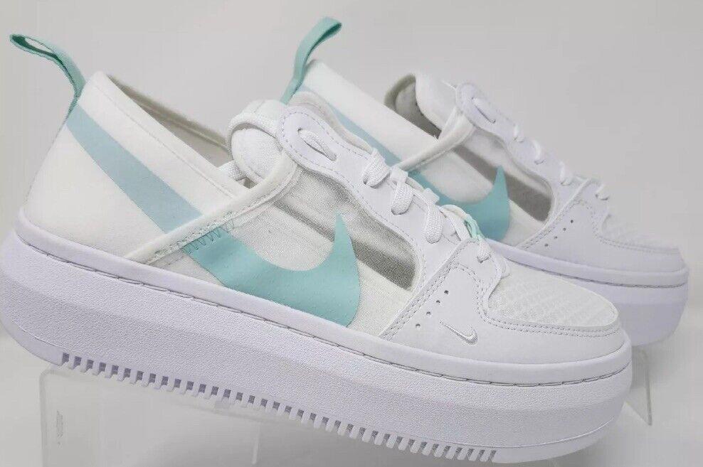 Nike Court Vision Alta TXT White Green Sneakers Wmn Size 9.5