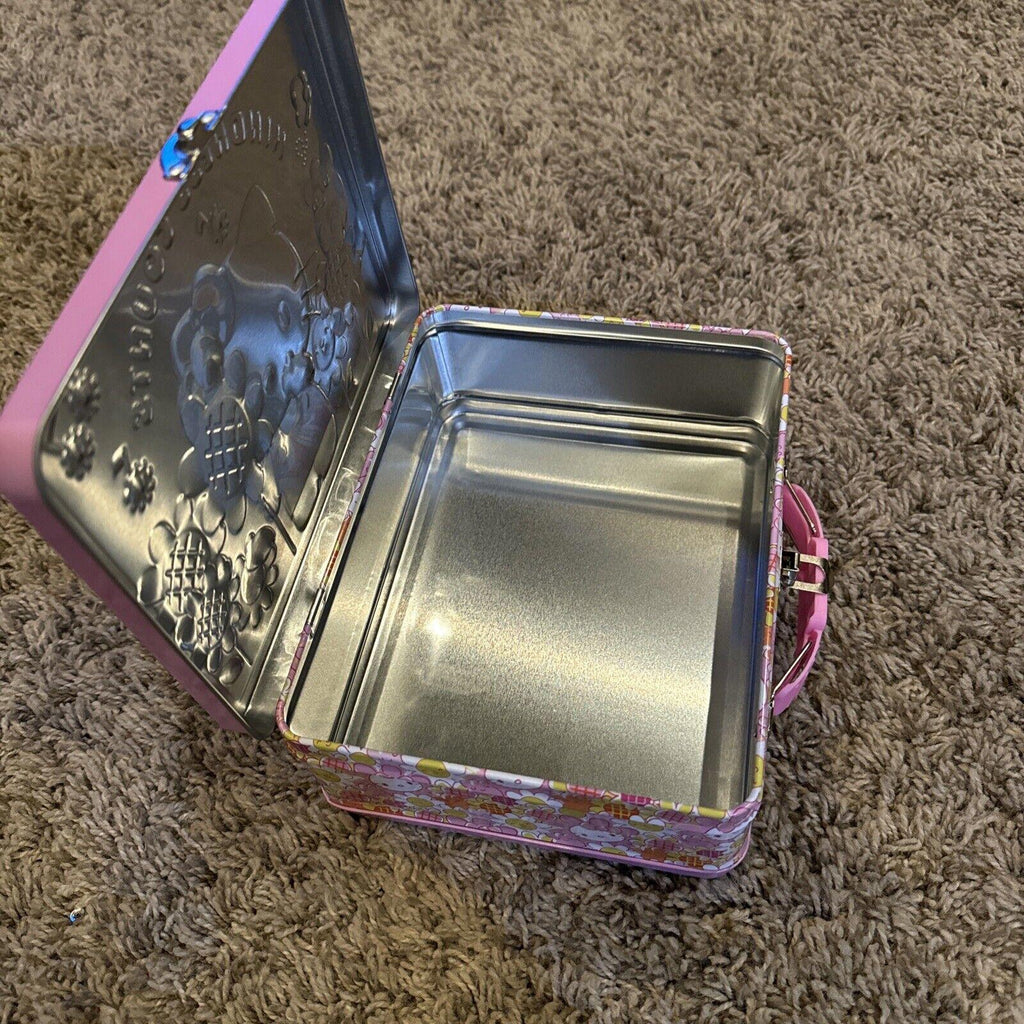 New Sanrio Hello Kitty Cafe Tin Metal Lunch Box Collectable