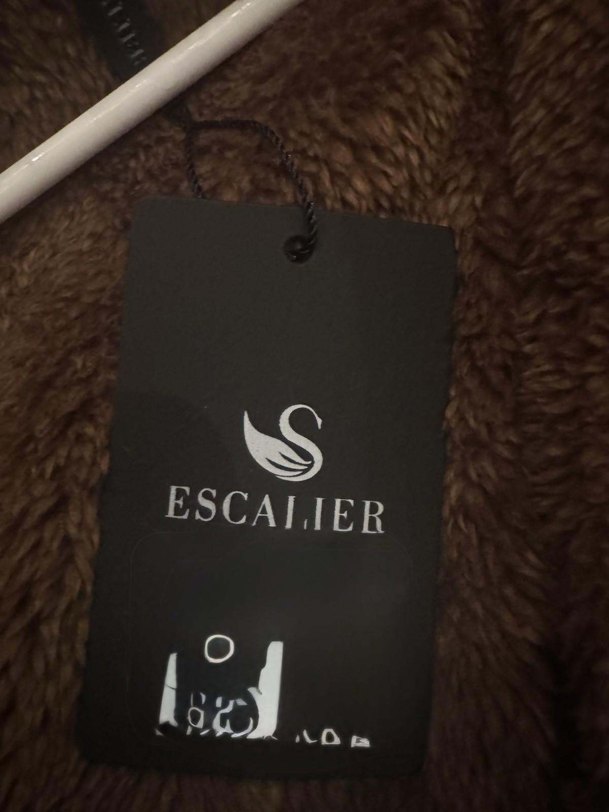 Escalier Women's Faux Fur Winter Coat Jacket Olive green Size 8. NEW