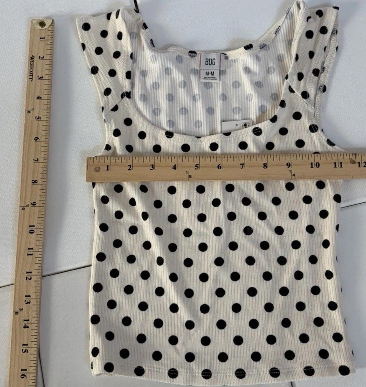 Urban Outfitters BDG Ribbed Square Neck Tank Top In Distressed Stars Medium BNWT