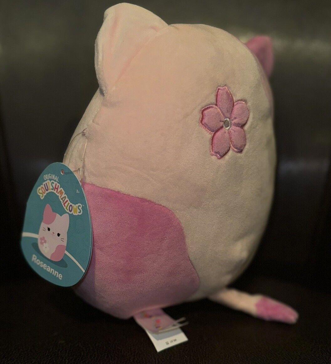 Squishmallow 8"  Roseanne Pink Sakura Cat Hot Topic NWT!