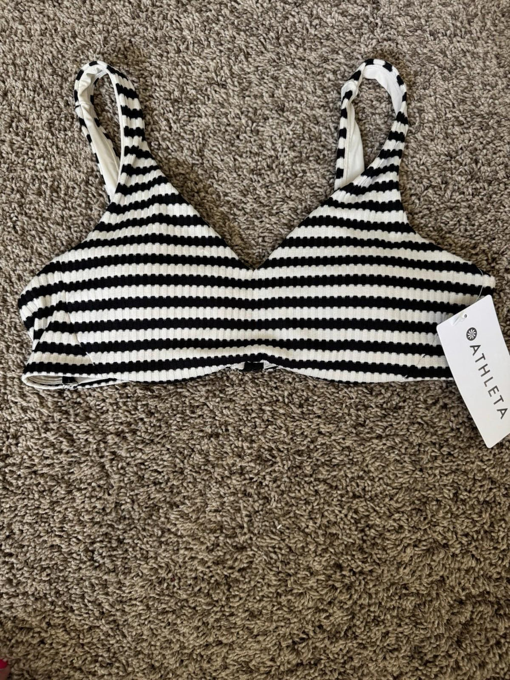 NWT Athleta PARADISE YARN DYE BRA CUP BIKINI TOP 38 B/C NEW