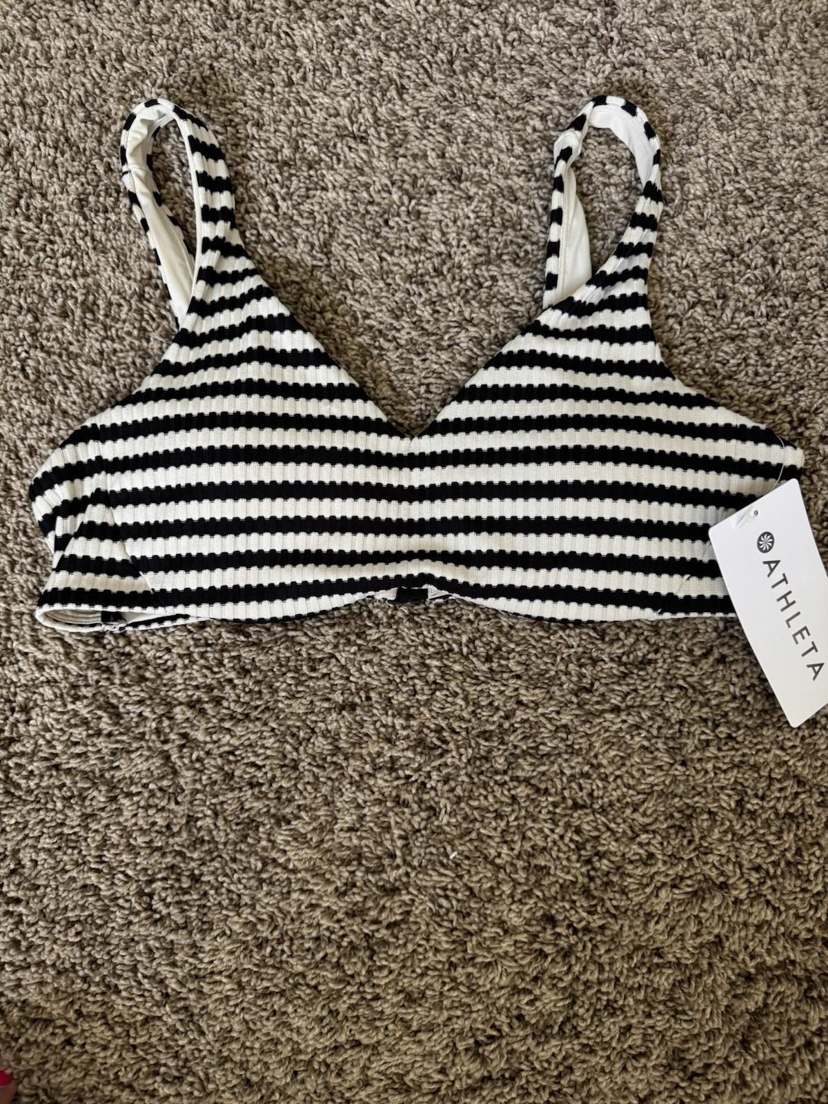 NWT Athleta PARADISE YARN DYE BRA CUP BIKINI TOP 38 B/C NEW