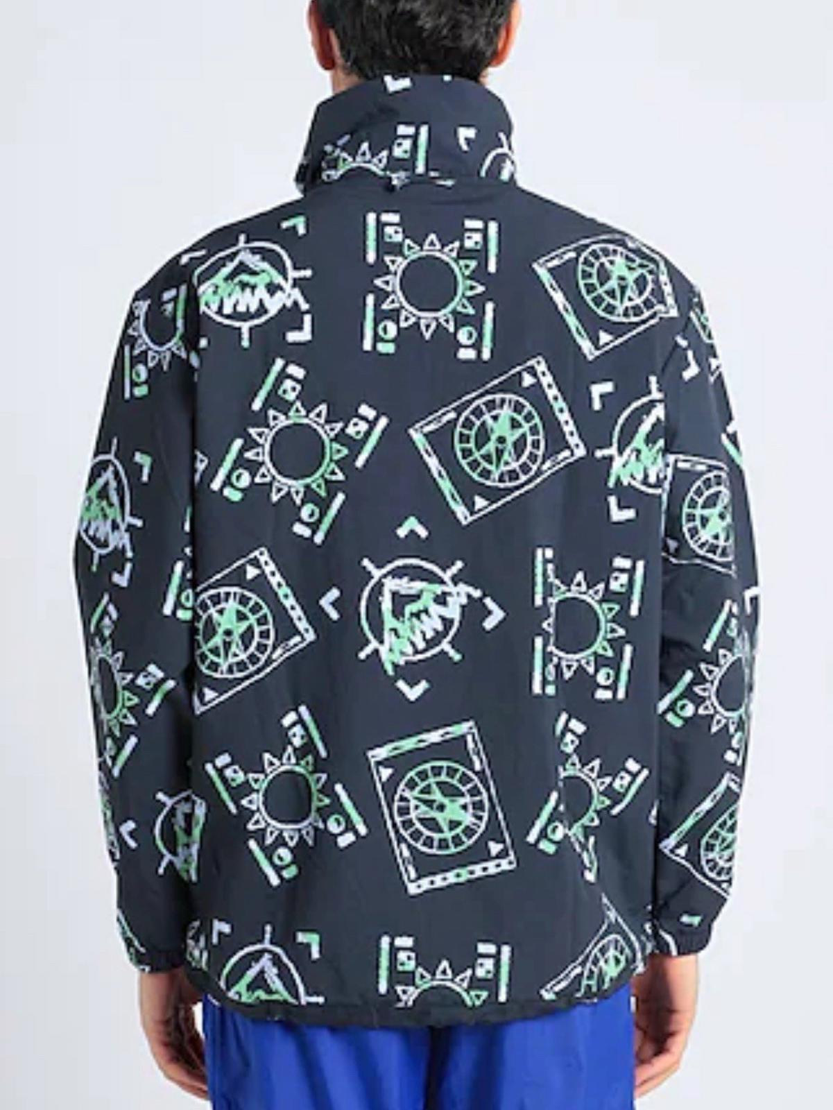 Adidas Men's Adventure Allover Print Archive Anorak Windbreaker Jacket Size SM