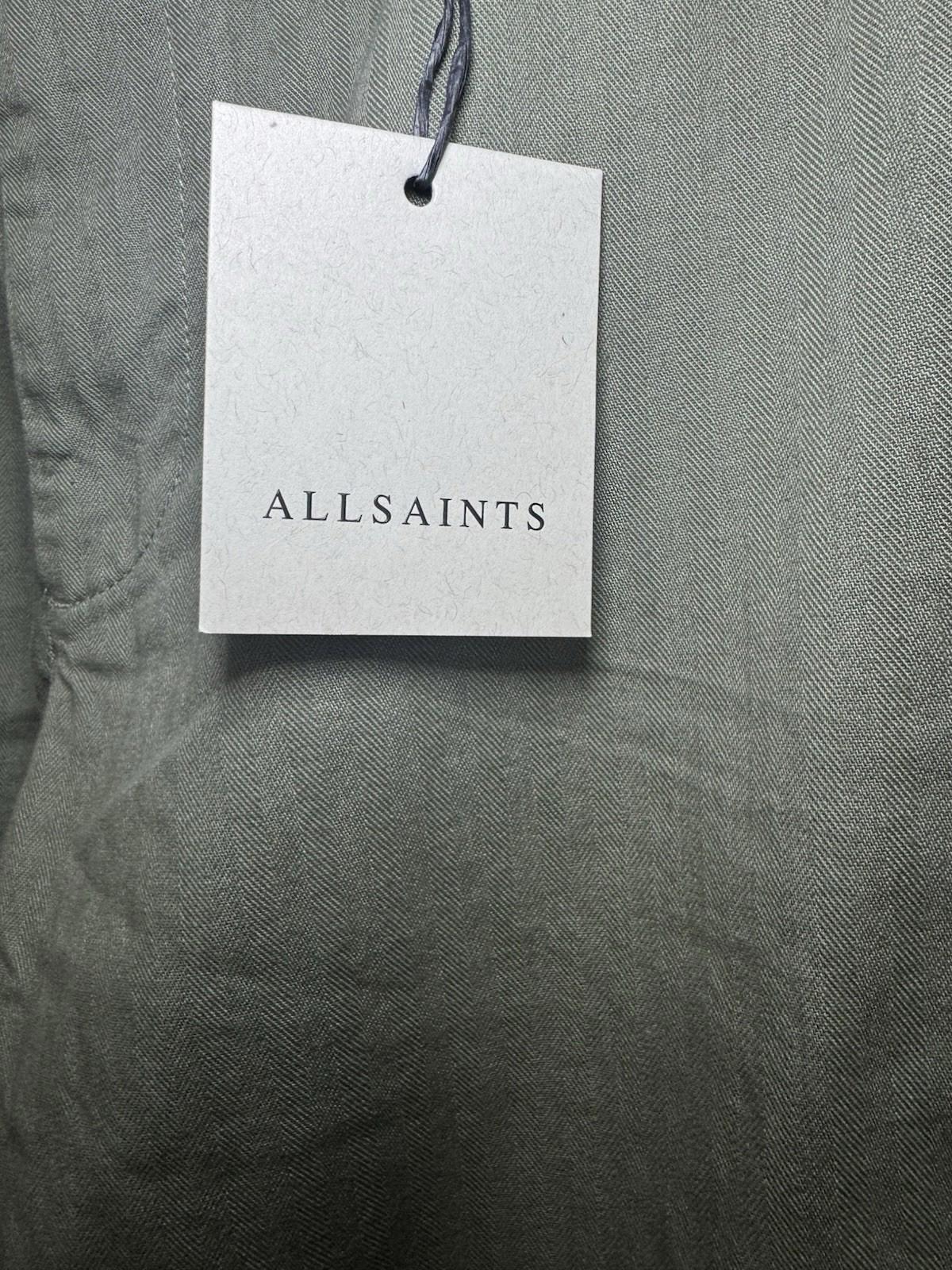 NEW Men’s Allsaints Warden Wide Leg Trousers. 32 Faded khaki NWT MSRP $199