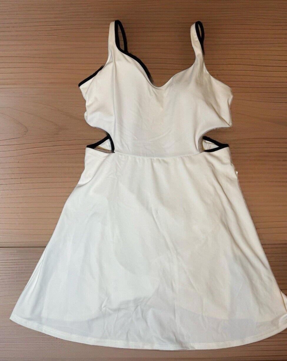 Old Navy PowerSoft Shelf Bra Support Dress White Size L
