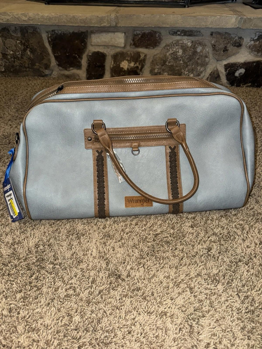 Wrangler Women's Large Duffel Bag, Overnight Travel Bag, Vintage Jeans