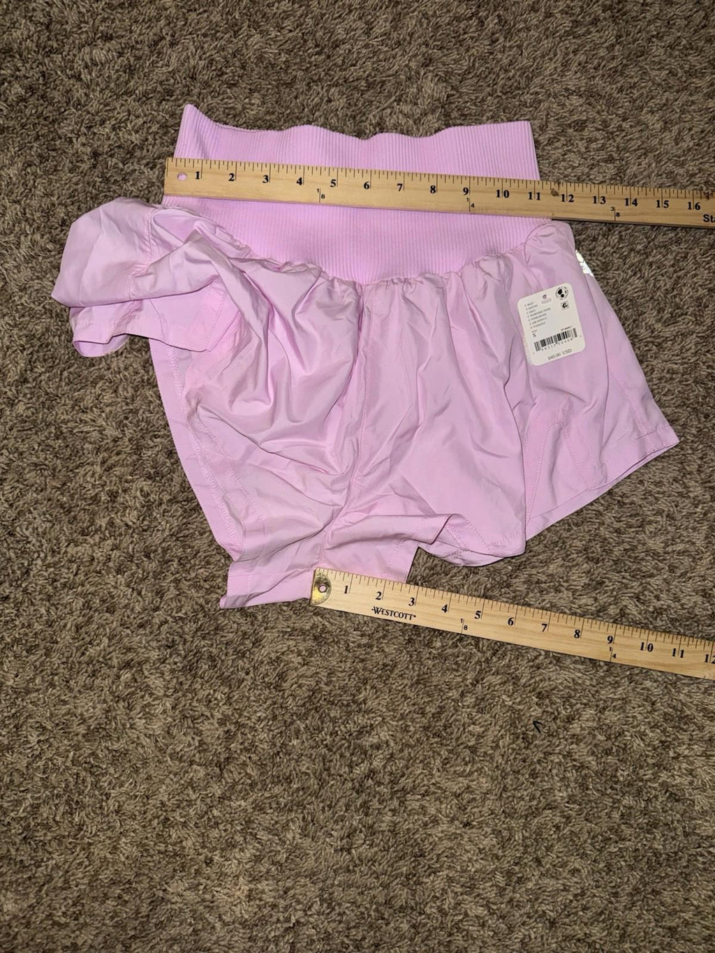 FP Movement Free People Carpe Diem Shorts Womens Size S High Waist Powder Pink