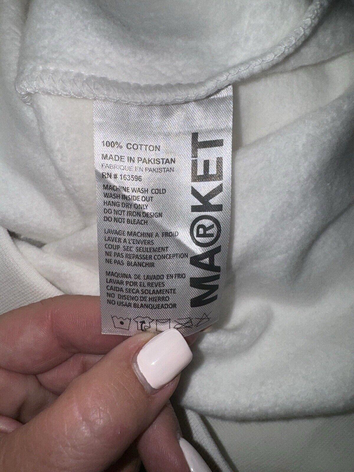 MARKET Brand White Ultralight BEAR Hoodie New Fall LARGE