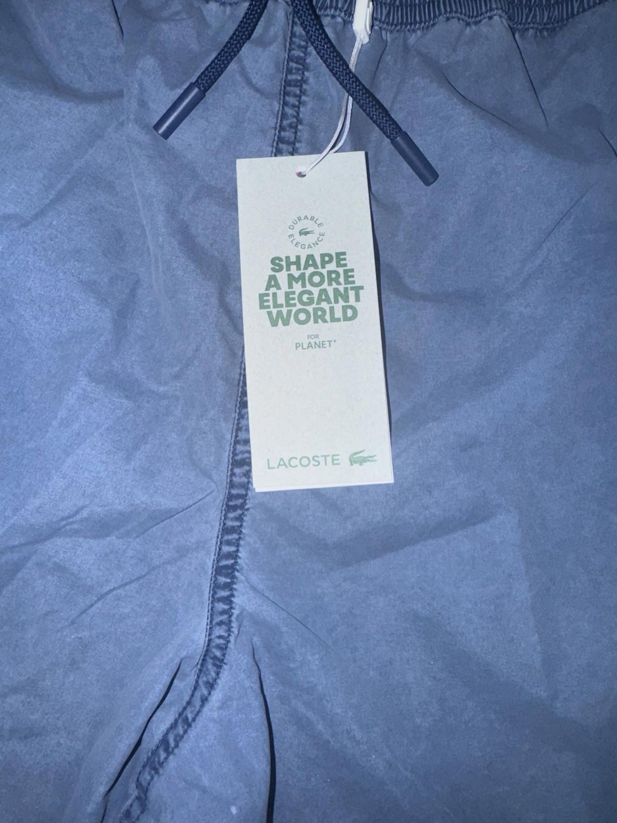 NEW! Medium Lacoste Men's Washed Effect Swim Trunks NWT