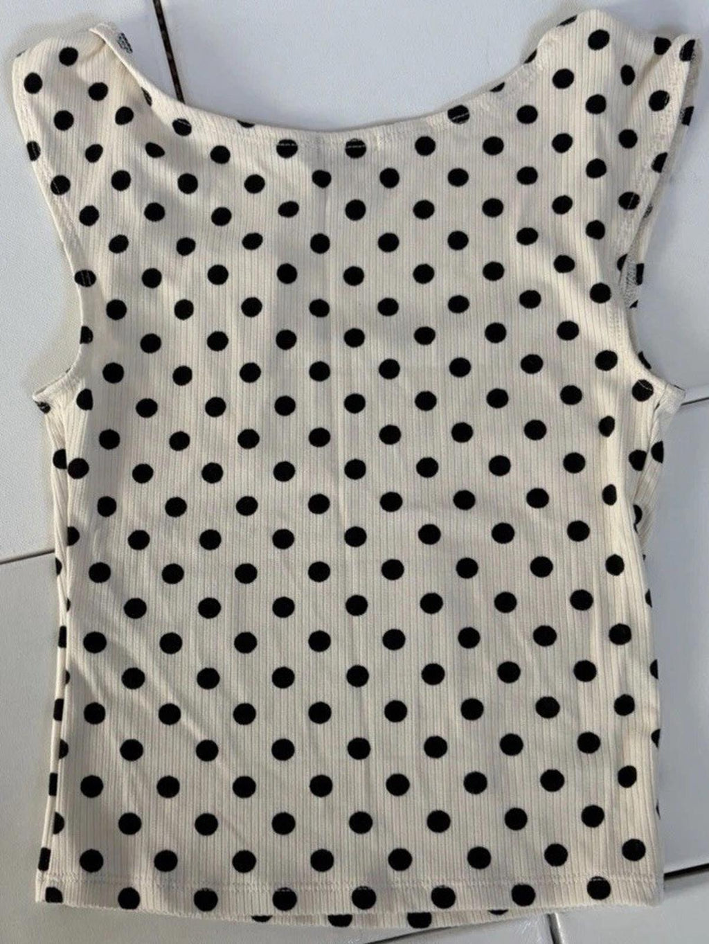 Urban Outfitters BDG Ribbed Square Neck Tank Top In Distressed Stars Medium BNWT