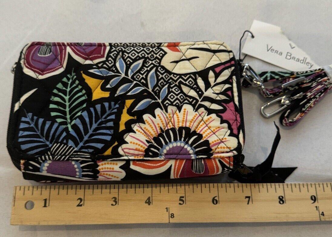 RARE Vera Bradley Kauai Floral RFID 3-in-1 Crossbody Bag Zip  Snap Wristlet NWT