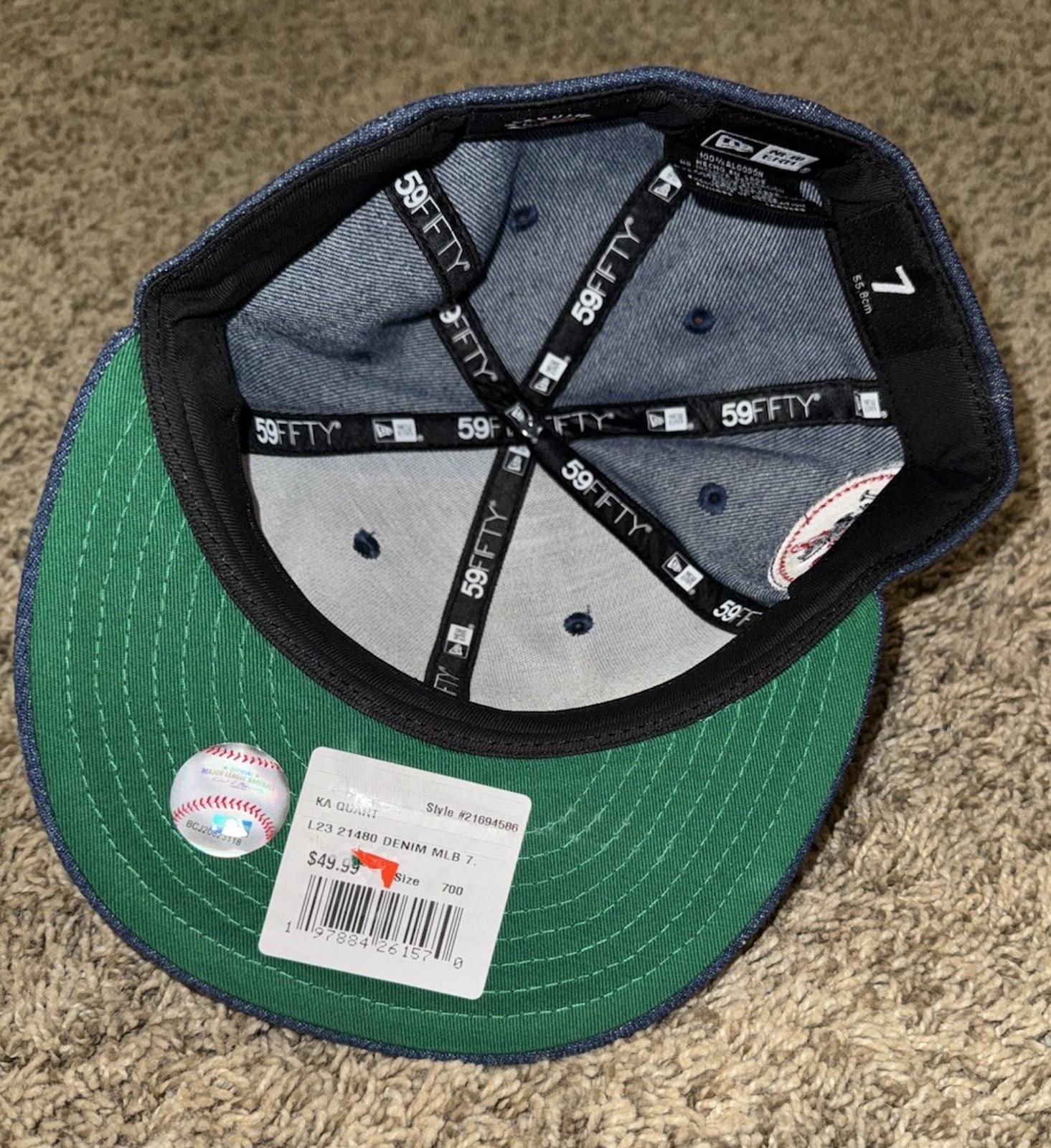 NEW LOS ANGELES DODGERS Denim Cap 1980 AllStar NEW ERA 59FIFTY Fitted Hat Size 7