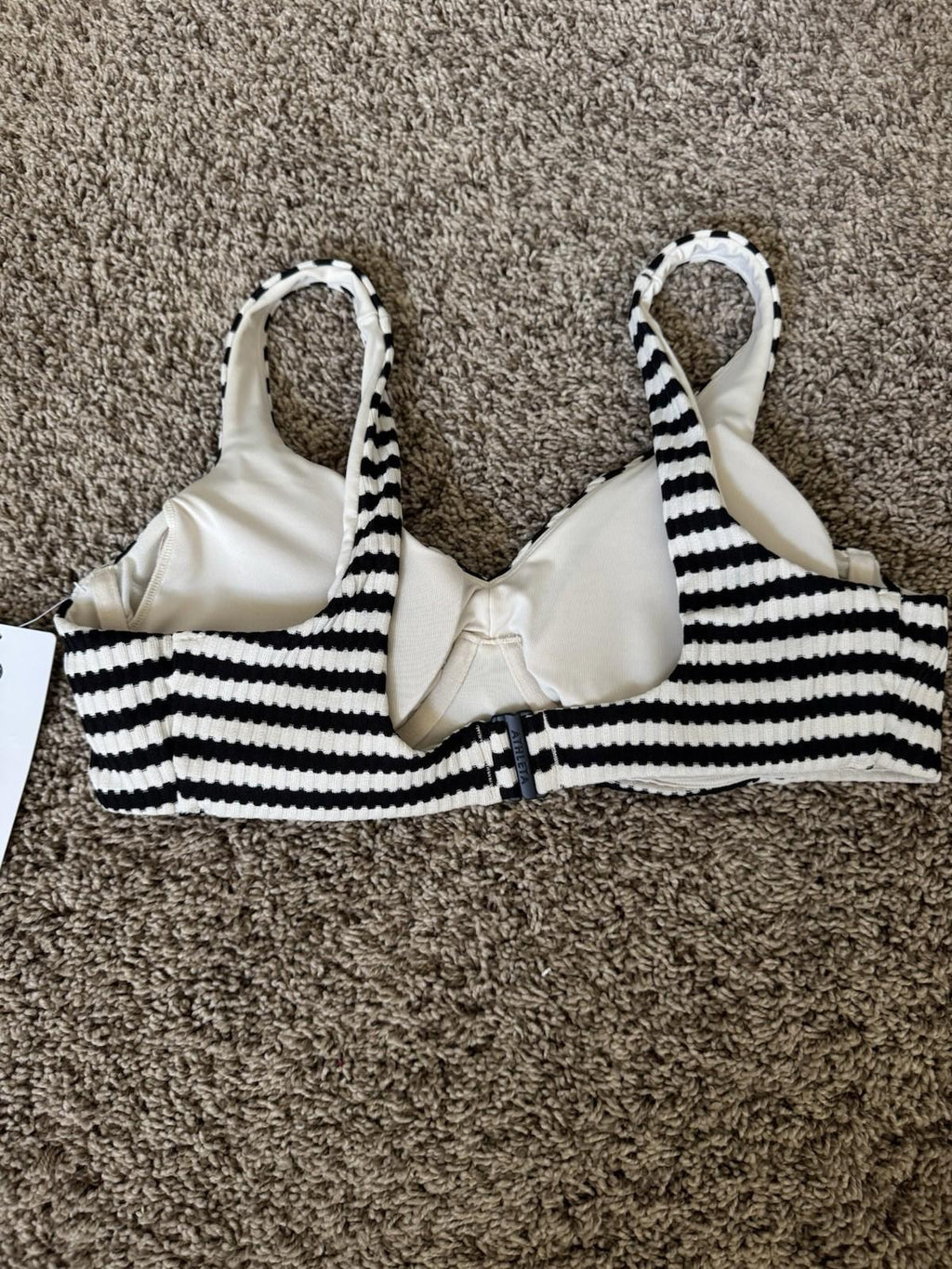 NWT Athleta PARADISE YARN DYE BRA CUP BIKINI TOP 38 B/C NEW