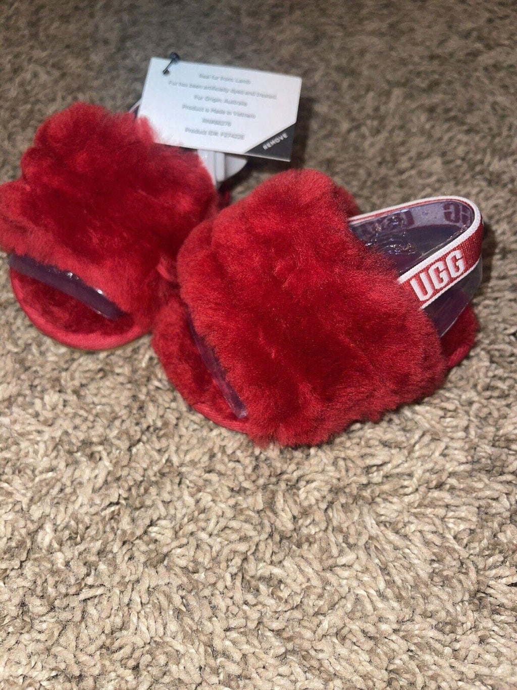 4/5 12-18 MOS UGG BIXBEE & LOVEY SAMBA RED BOOTIES & BLANKET