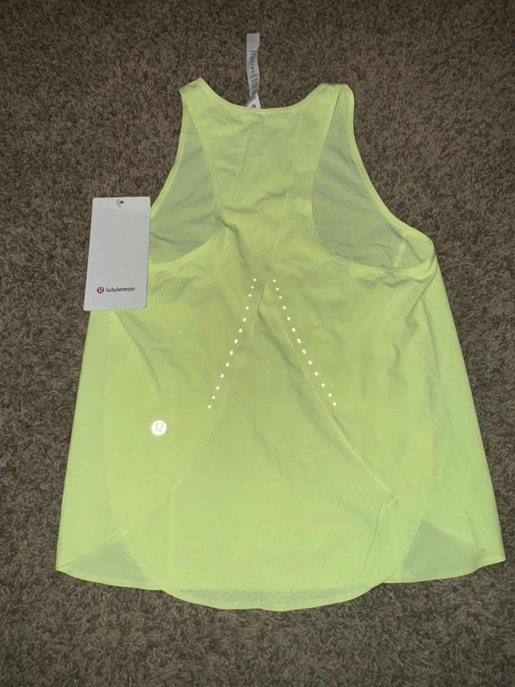 Lululemon Swift Ventilated Racerback running tank neon yellow. Size 2. NWT.