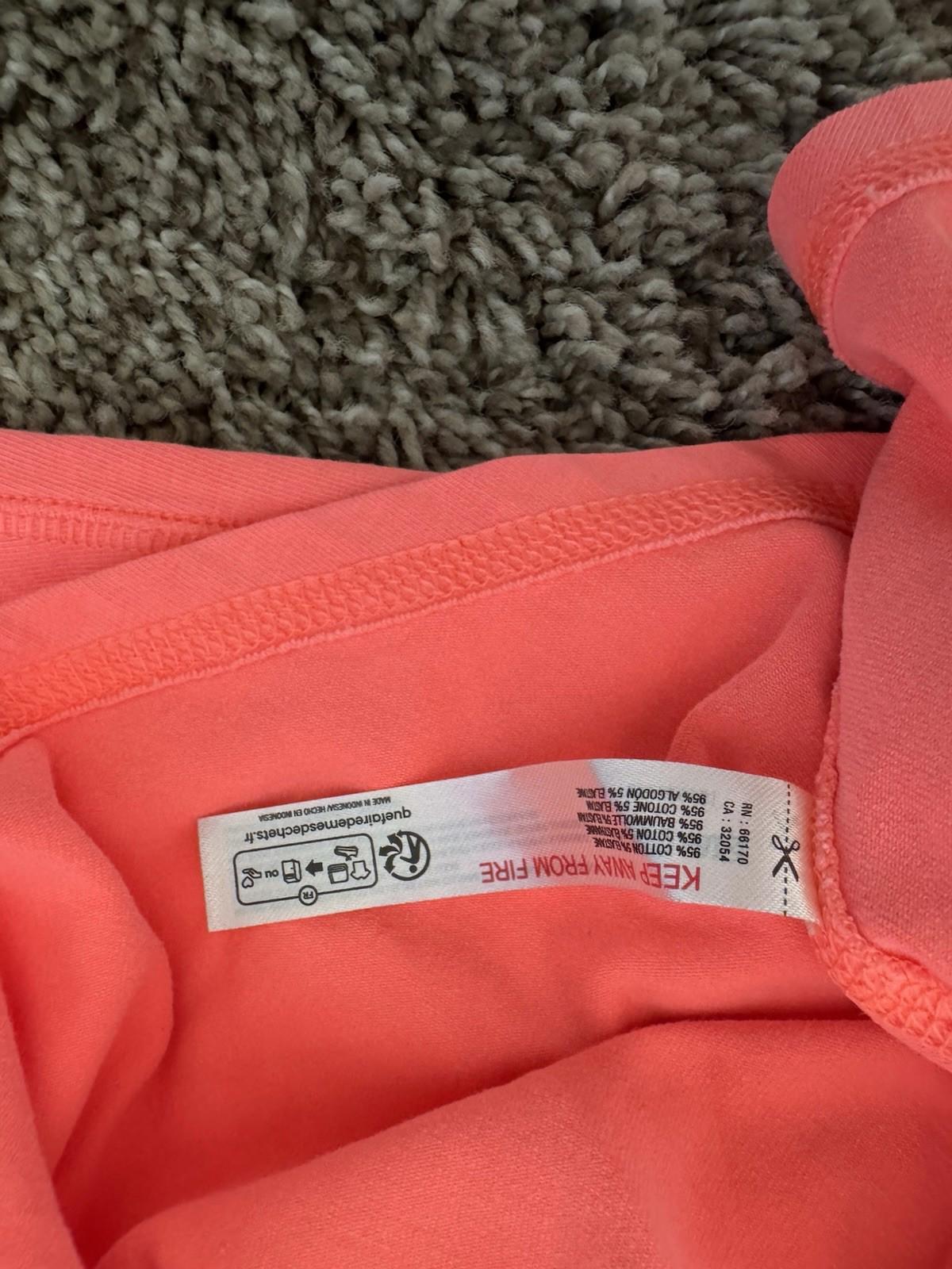 FREE  PEOPLE Play Nice Layer Pullover Women's Size S Neon Coral NEW