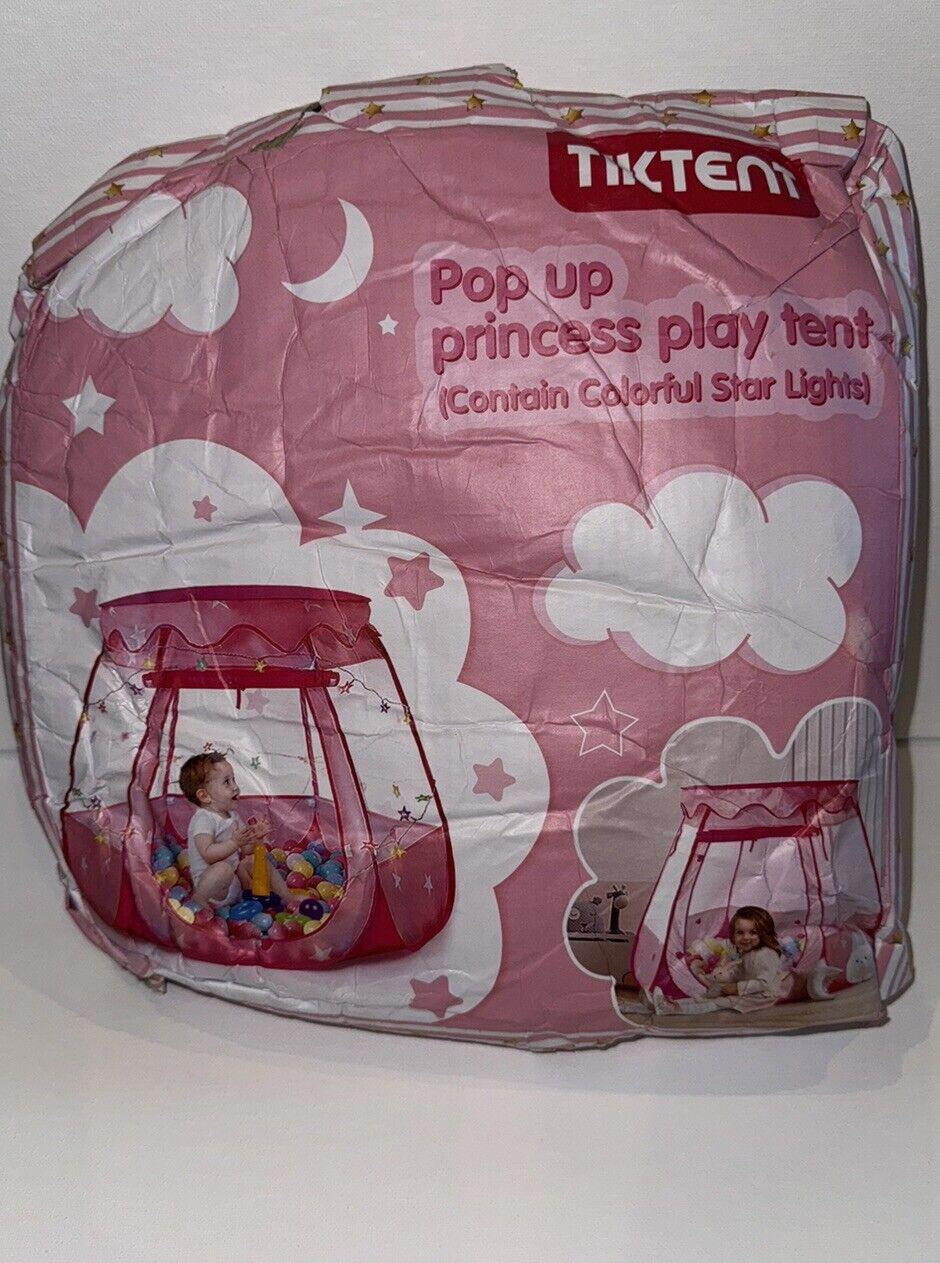 Pop Up Princess Tent with Colorful Star Lights Toys for 1 2 3 Year Old Girl New!
