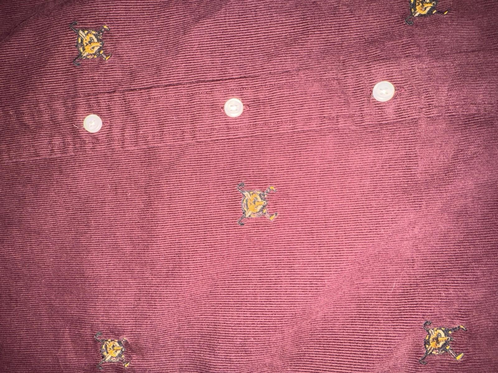NWOT POLO RALPH LAUREN Classic Fit Embroidered Corduroy Shirt W/ Fox Head Small