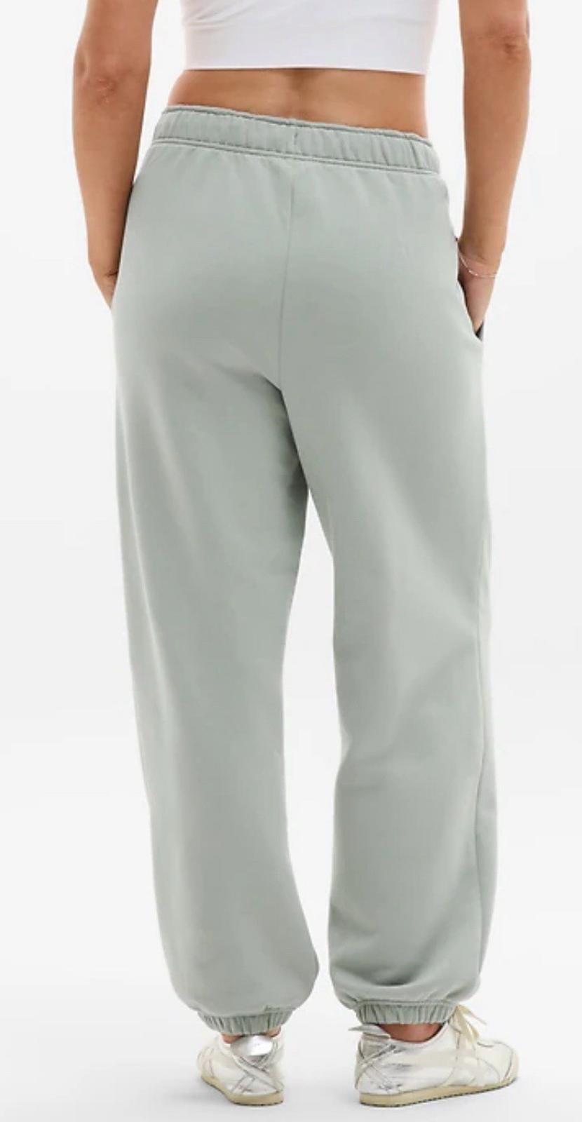 NEW Athleta LG Forever Fleece Jogger Green Sweatpants Oversized NWT