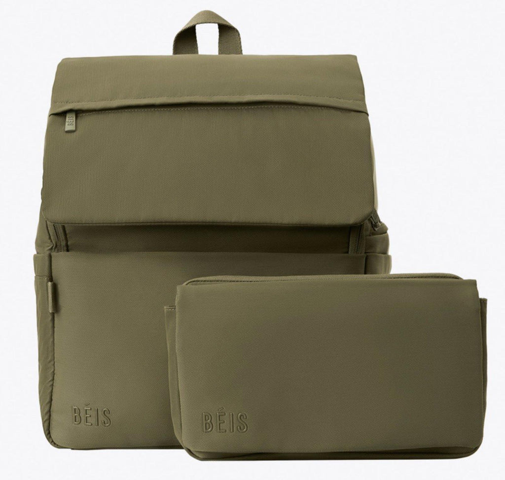 BEIS The Ultimate Diaper Backpack in Olive 24.42L NEW! SOLD OUT ONLINE!