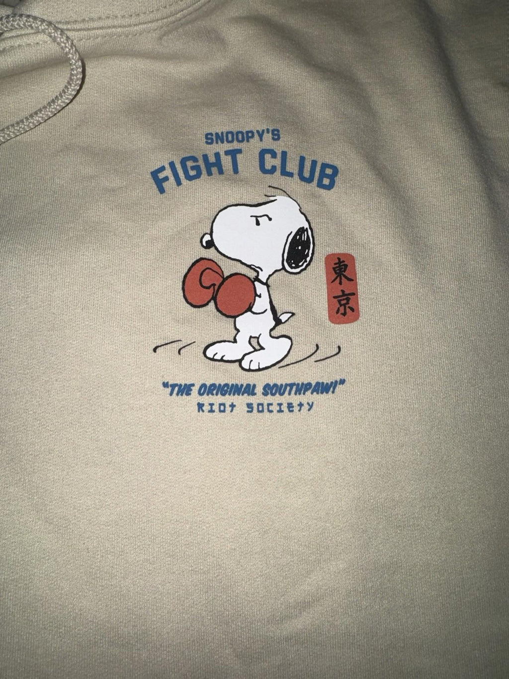 NEW Riot Society PEANUTS SNOOPY'S FIGHT CLUB WOMENS HOODIE Small NWOT