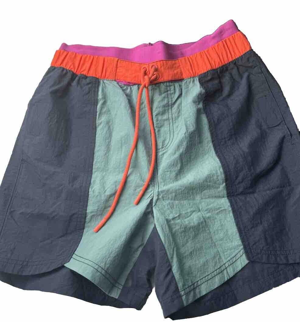 Free People Sun Daze Board Shorts Navy Colorblock S NWOT