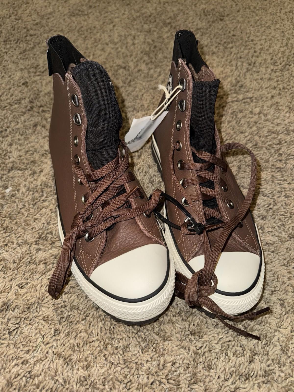 Men's Converse Chuck Taylor All Star Brown City Trek Leather Waterproof Boot New
