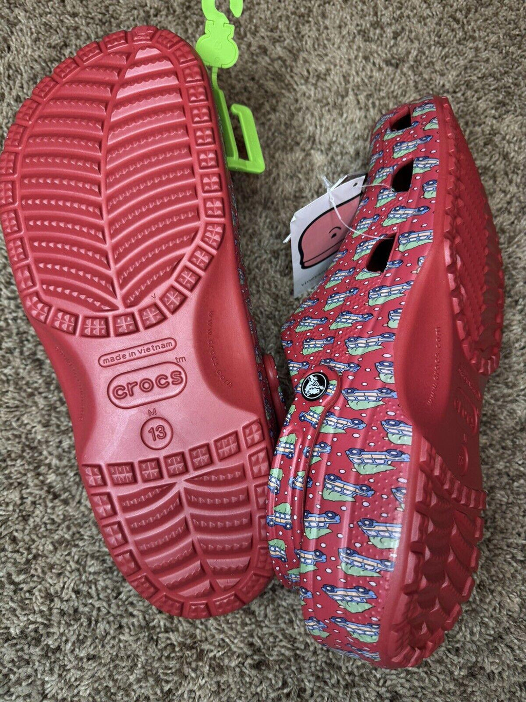 Crocs Men's & Women's Shoes - US M13 Red Vineyard Vines