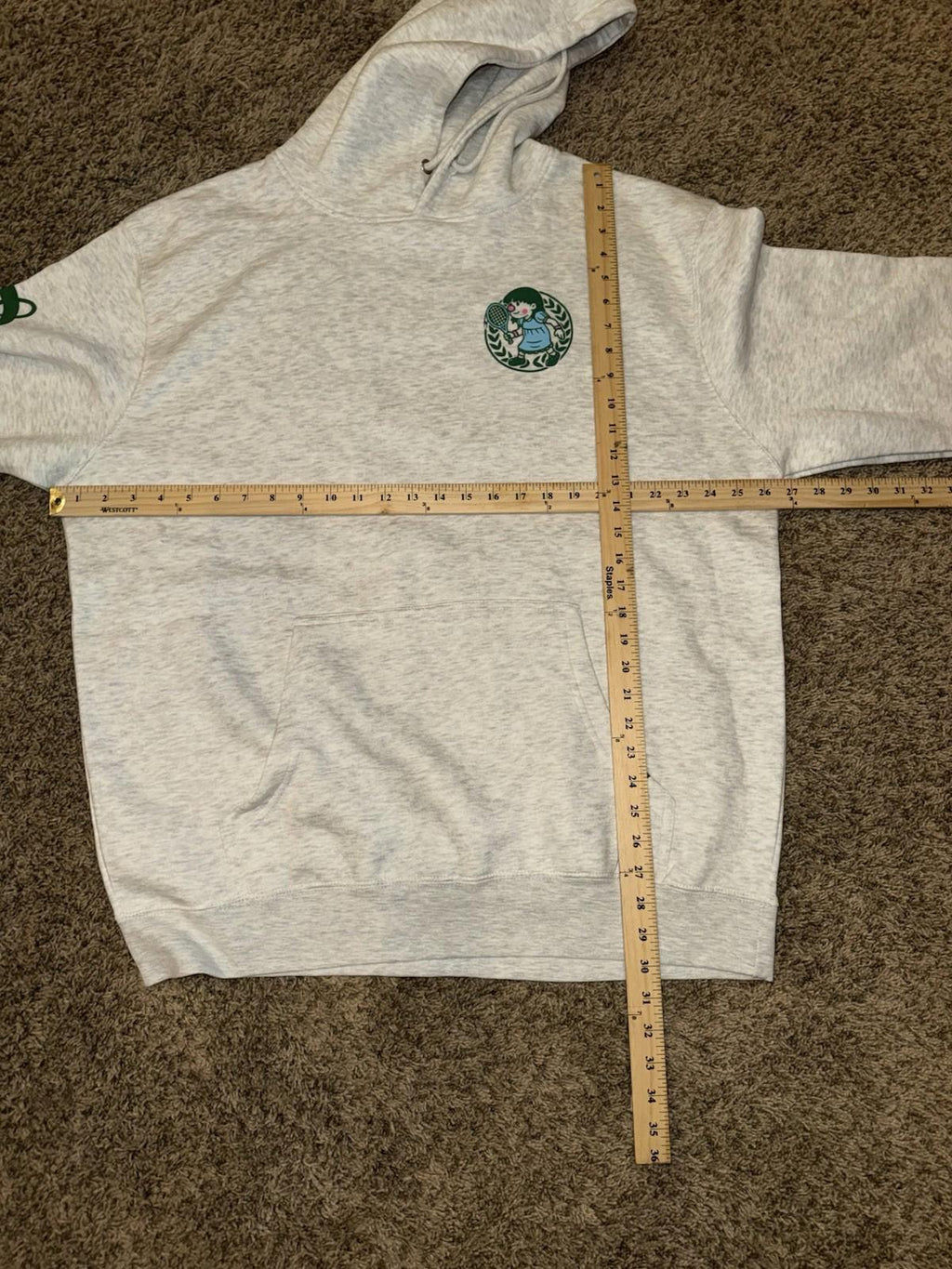 Retro Kid Big Comfy Couch Molly Hoodie Gray 2XL COMFY CLUB Tennis Club NWOT