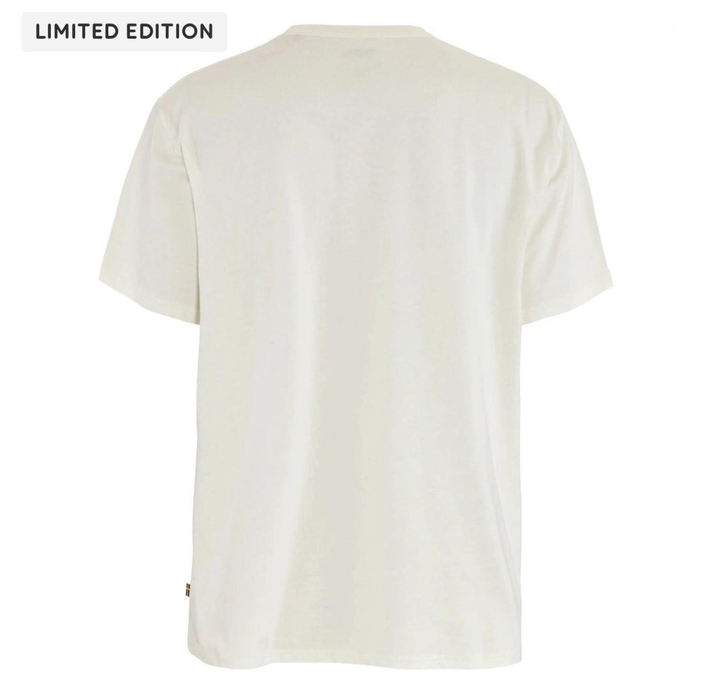 NEW! Limited Edition RARE Fjallraven Logo Pocket T-Shirt Of-White Large NEW