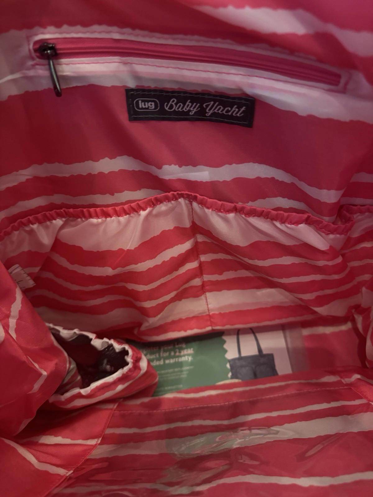 NEW Lug Baby Yacht Carry-All  Zip Top Tote Travel Work Diaper Magenta Pink NWT