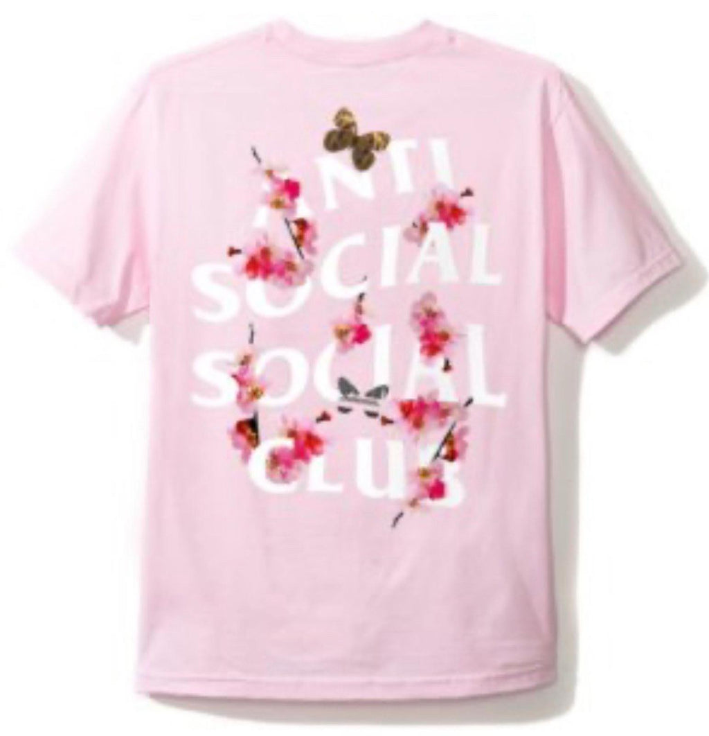 Anti Social Social Club Kkoch T-Shirt Men's Size XXL Pink Butterfly Tee NEW