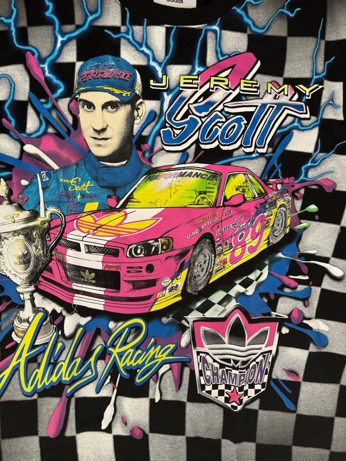 Adidas Jeremy Scott Shirt JS Rally NASCAR Style Print Small