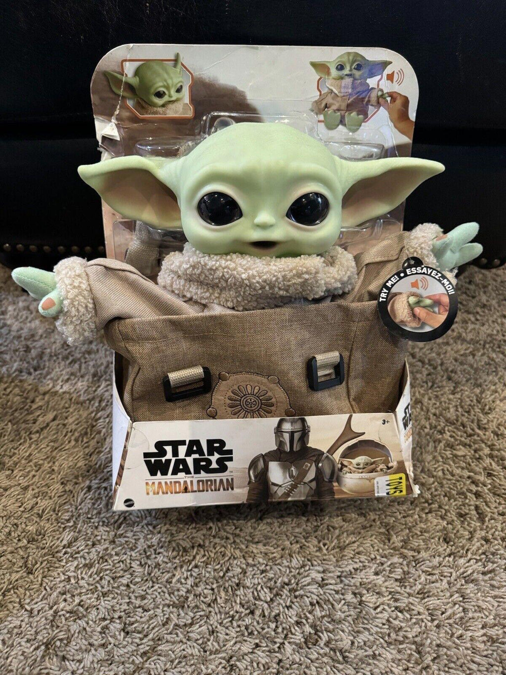 Baby Yoda 11.5" Star Wars Mandalorian Child Grogu Talkin bag
