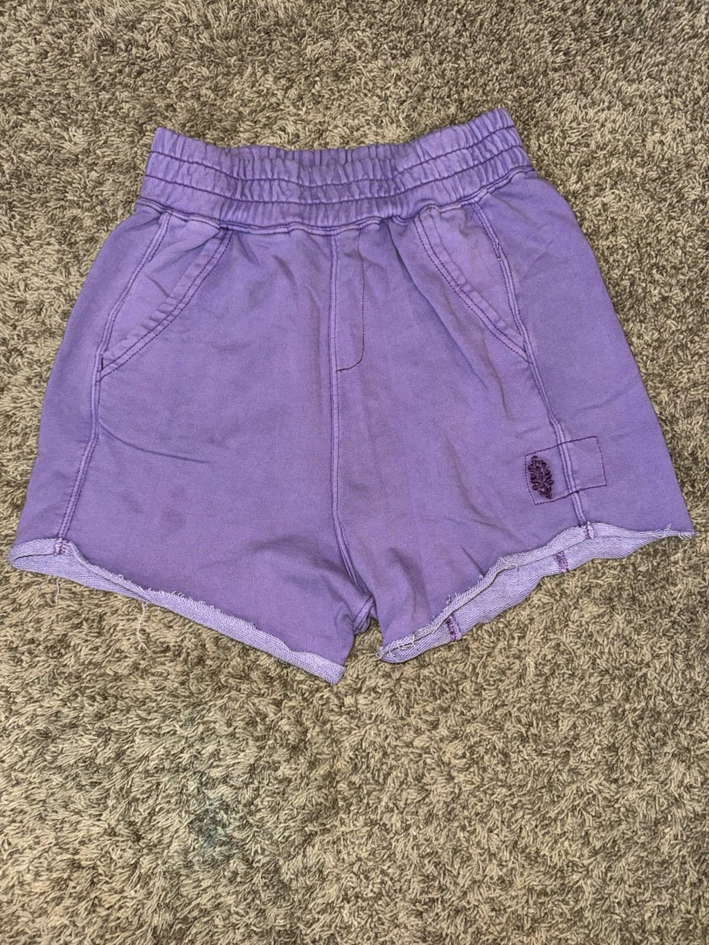 Free People / FP Movement All Star Solid Shorts in Washed Super Berry XS NWOT