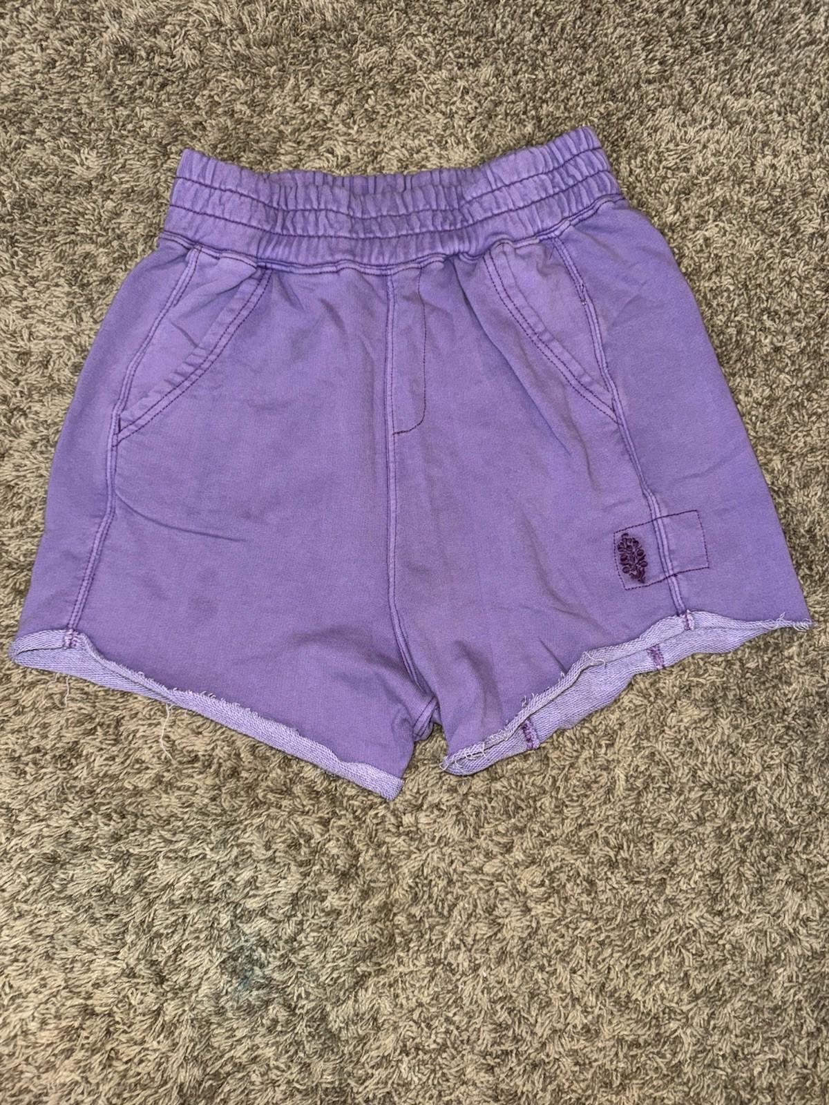 Free People / FP Movement All Star Solid Shorts in Washed Super Berry XS NWOT