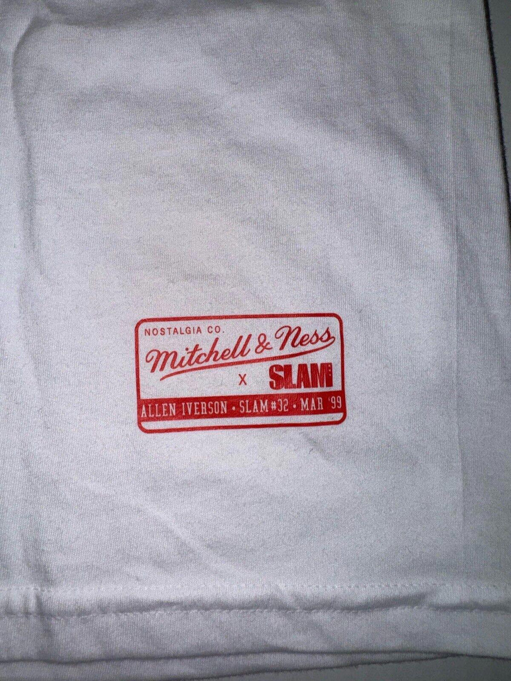 MITCHELL & NESS Allen Iverson 1999 Slam Magazine Cover White Large Tee 76ers NEW