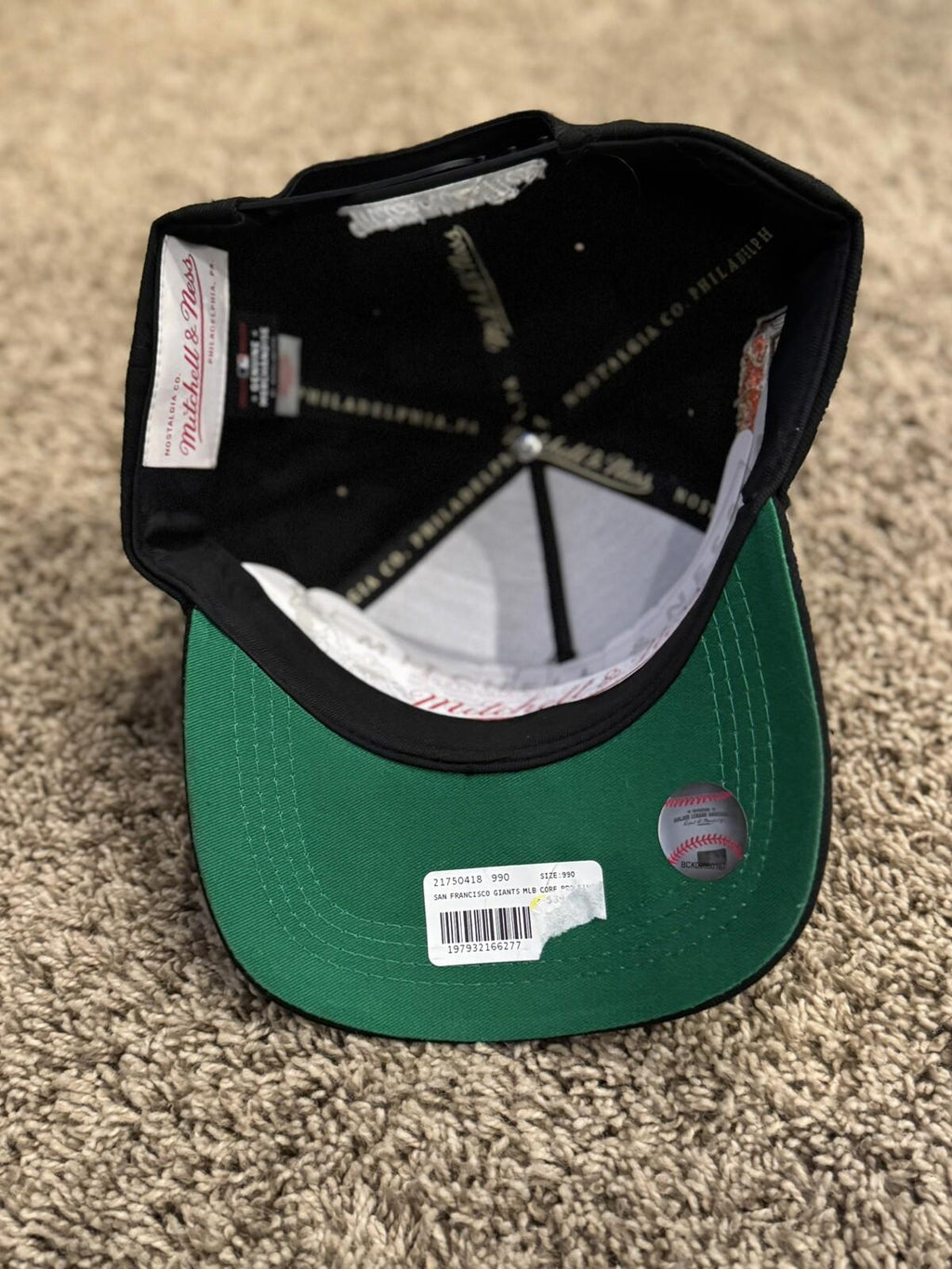 NEW! Mitchell & Ness San Francisco Giants Team Classic Black Adjustable Snapback