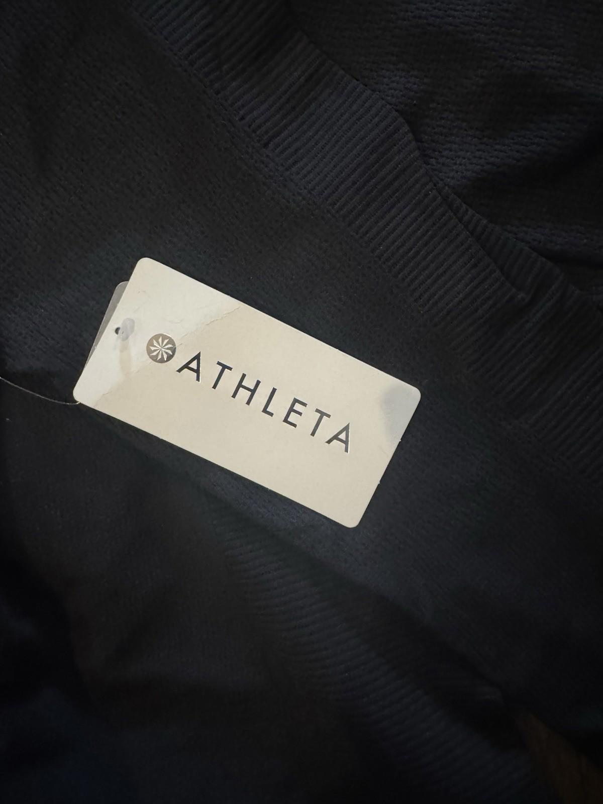 ATHLETA Momentum Seamless Half Zip Top  | Black Medium #981529 NEW