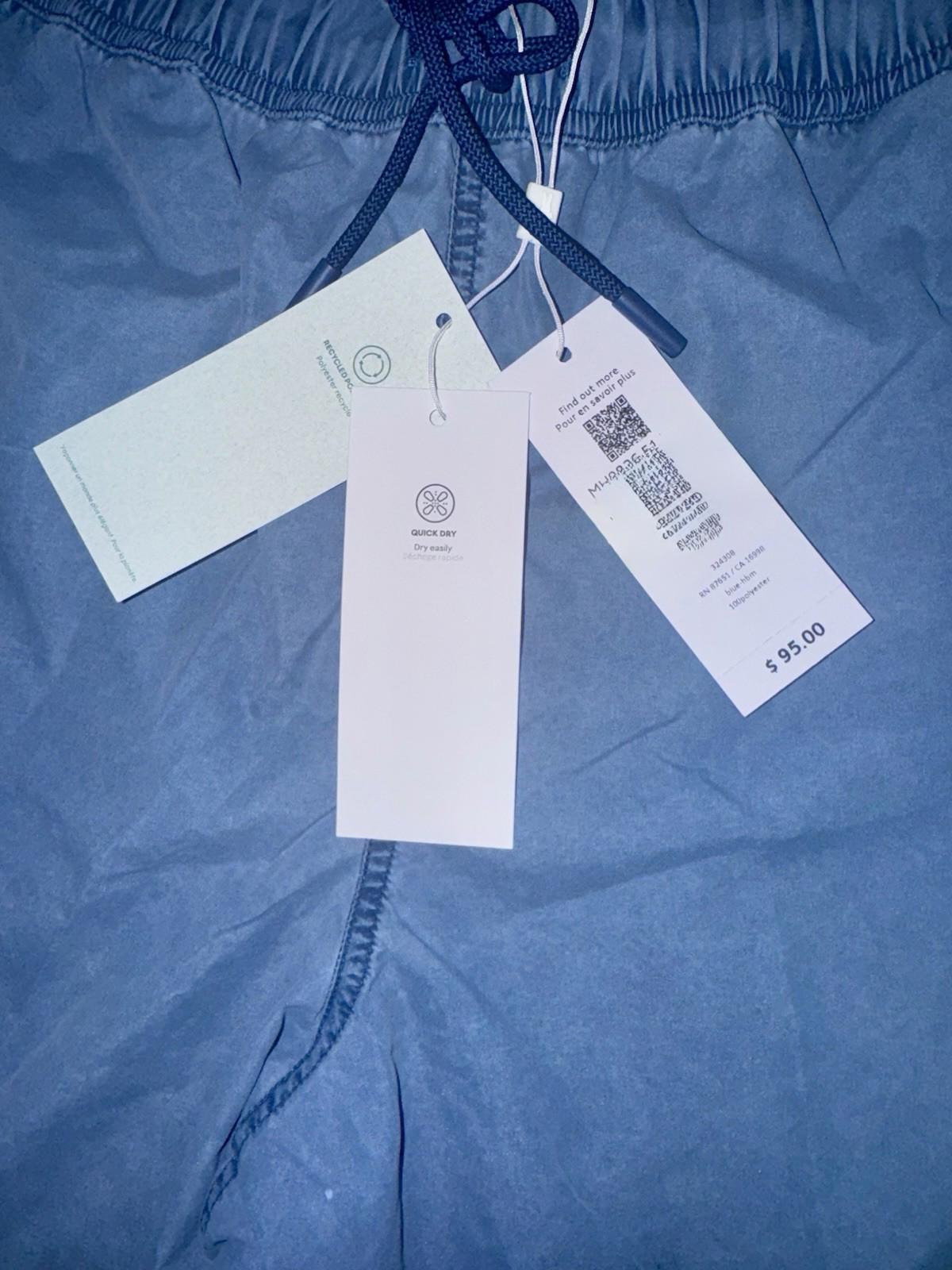 NEW! Medium Lacoste Men's Washed Effect Swim Trunks NWT