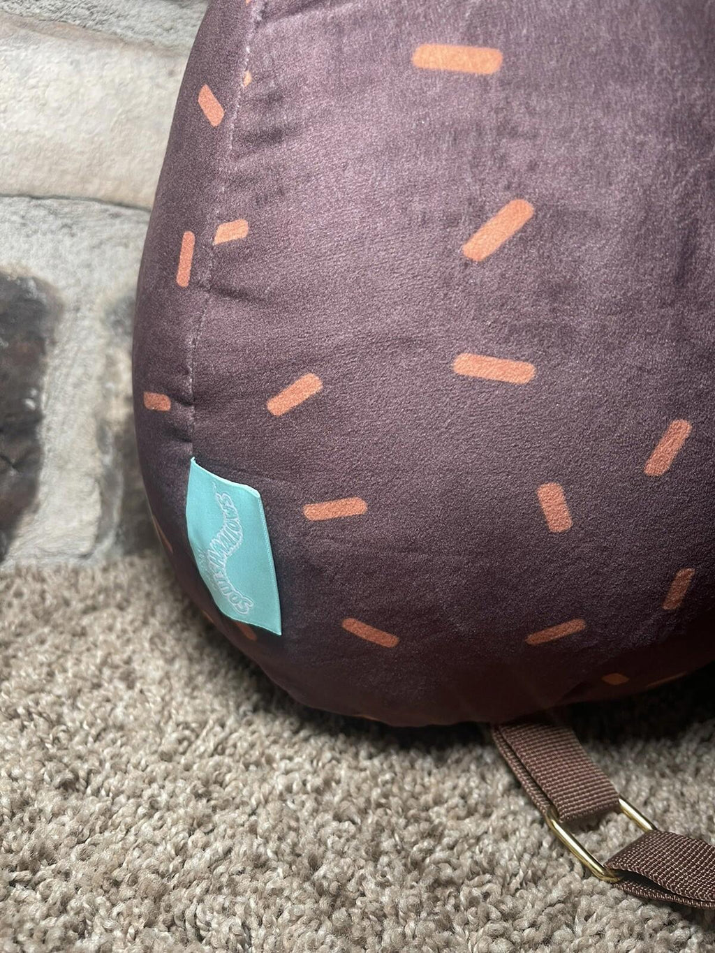 Original Squishmallows Hans The Hedgehog Backpack Zipper Pocket handbag purse