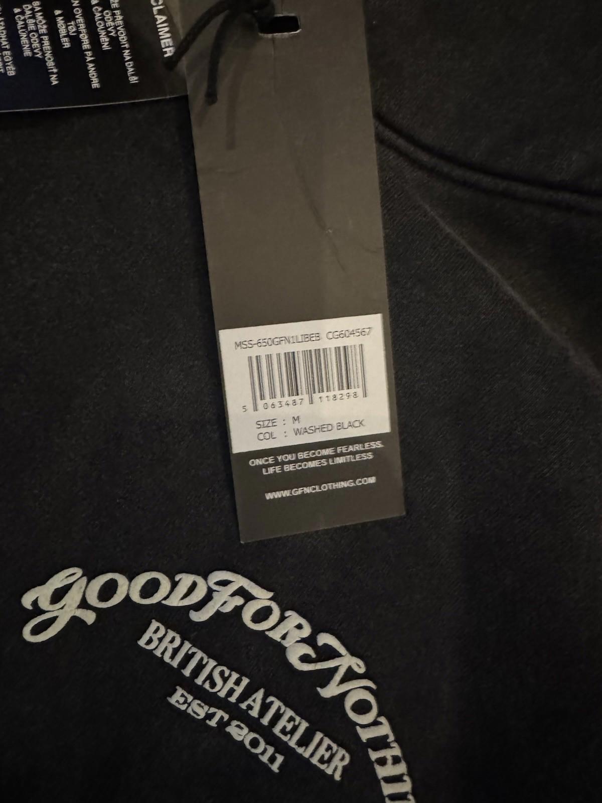 NEW Good For Nothing LIBERTY Hoodie - washed black MEDIUM NWT