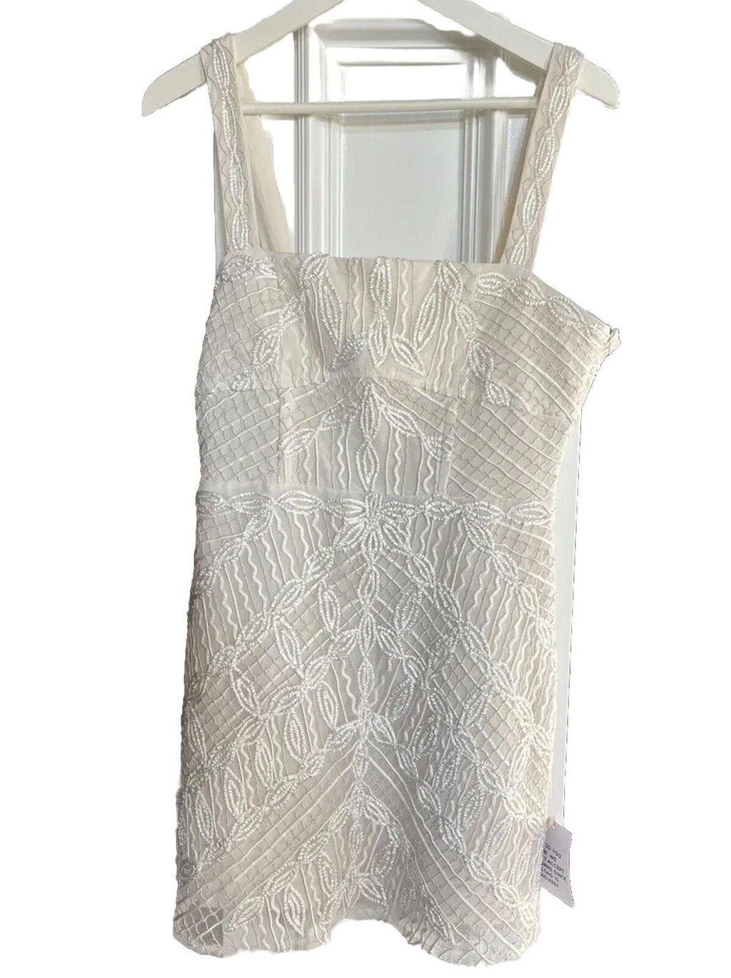 ASOS EDITION Cornelli embroidered dress in ivory. Sz 8. NEW!
