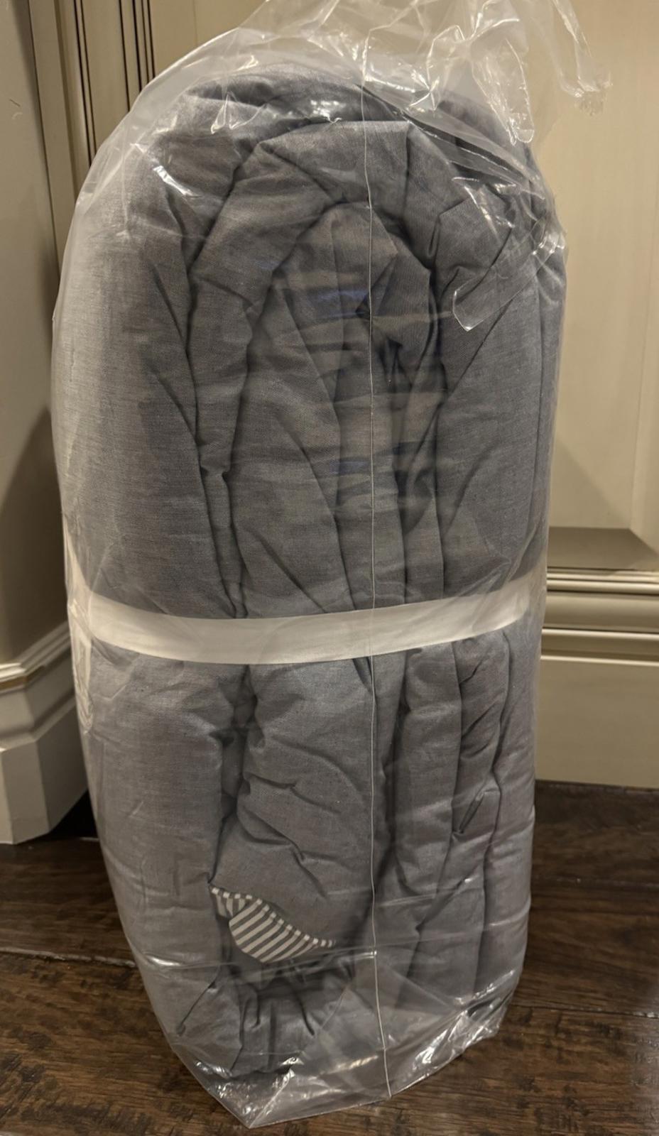 NEW Pottery Barn Kids Chambray Reversible Comforter ~ Twin ~ Blue NWT
