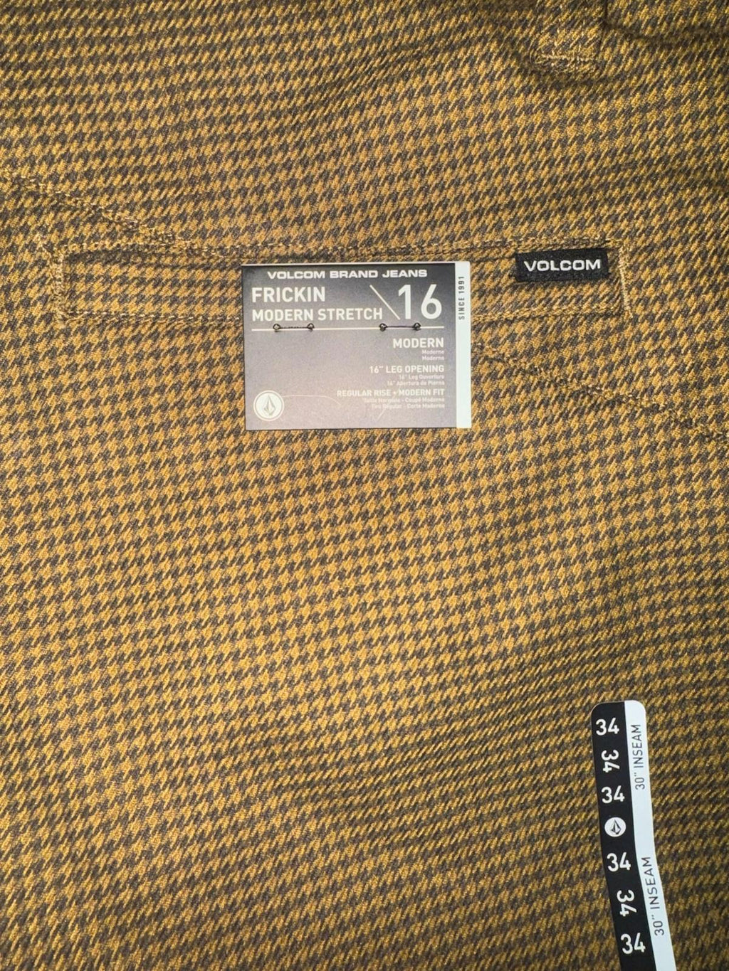 NEW! Volcom Men's Frickin Modern Fit Stretch Pant A1112306 SIZE 30X34 Shepherd