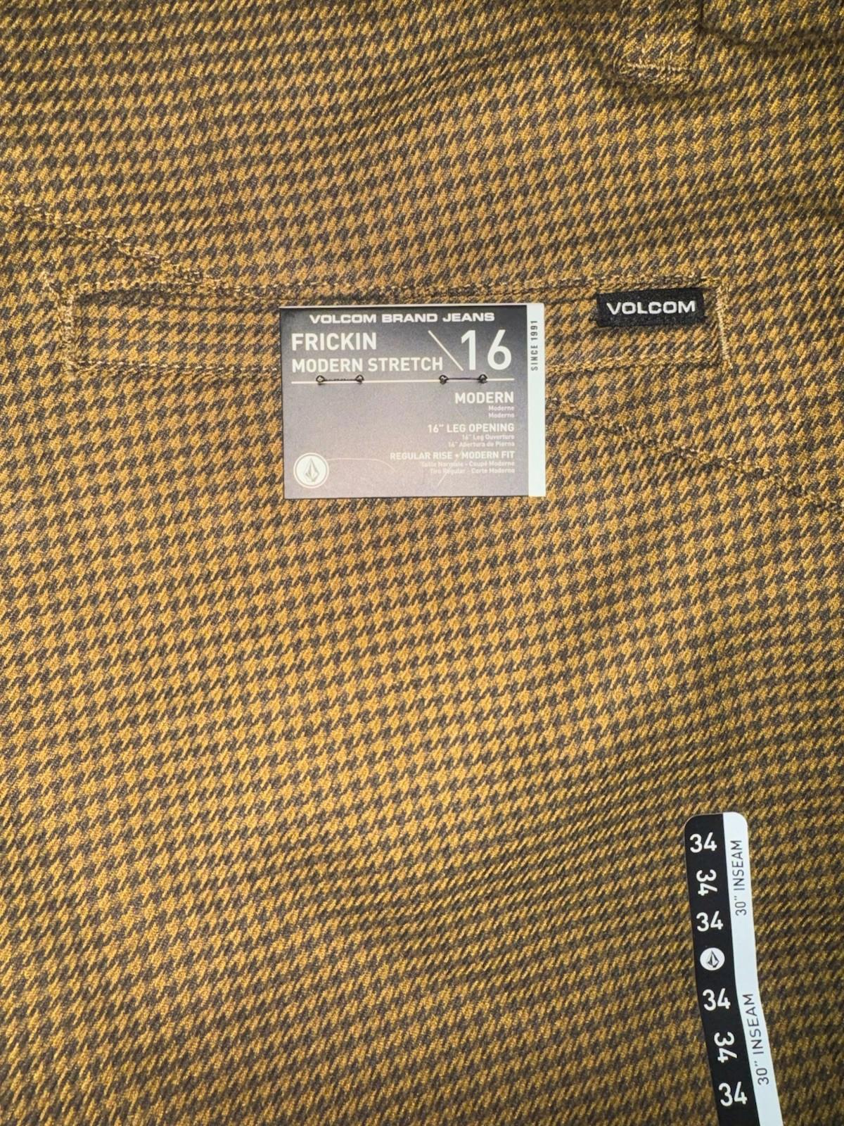 NEW! Volcom Men's Frickin Modern Fit Stretch Pant A1112306 SIZE 30X34 Shepherd